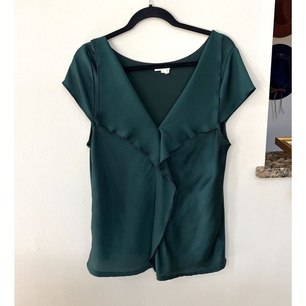 Meadow Rue Anthropologie Size Large Forest Green Women’s Blouse